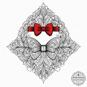 Tattoo sketch tuxedo with a bow tie, artistic... - эскиз тату (№1756696118_0, 01.09.2025 03:08) — tattoo-photo.ru