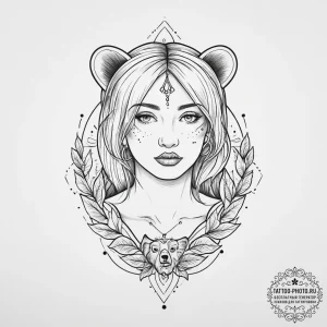 Tattoo sketch zlata baba, the golden woman, w... - эскиз тату (№1756698689_0, 01.09.2025 03:51) — tattoo-photo.ru