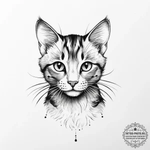 Tattoo sketch playful kitten tattoo, tattoo l... - эскиз тату (№1756699480_0, 01.09.2025 04:04) — tattoo-photo.ru