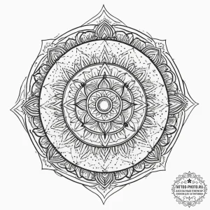 Tattoo sketch cosmic representation, ink illu... - эскиз тату (№1756700273_0, 01.09.2025 04:17) — tattoo-photo.ru