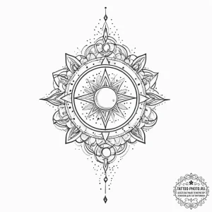 Tattoo sketch cosmic representation - эскиз тату (№1756704421_0, 01.09.2025 05:27) — tattoo-photo.ru