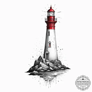 Tattoo sketch lighthouse, tattoo drawing outl... - эскиз тату (№1756709170_0, 01.09.2025 06:46) — tattoo-photo.ru