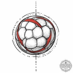 Tattoo sketch handball ball with a goal, tatt... - эскиз тату (№1756710154_0, 01.09.2025 07:02) — tattoo-photo.ru