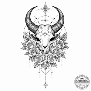 Tattoo sketch capricorn constellation, tattoo... - эскиз тату (№1756710946_0, 01.09.2025 07:15) — tattoo-photo.ru