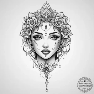 Tattoo sketch emotion, ink illustration for t... - эскиз тату (№1756711936_0, 01.09.2025 07:32) — tattoo-photo.ru