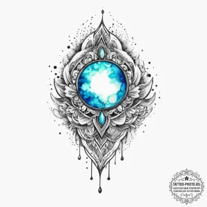 Tattoo sketch opal, ink illustration for tatt... - эскиз тату (№1756712329_0, 01.09.2025 07:38) — tattoo-photo.ru