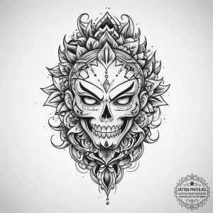 Tattoo sketch silver, ink illustration for ta... - эскиз тату (№1756712527_0, 01.09.2025 07:42) — tattoo-photo.ru