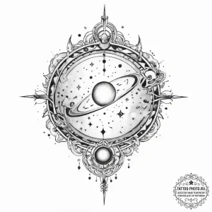 Tattoo sketch cosmic ground - эскиз тату (№1756713714_0, 01.09.2025 08:01) — tattoo-photo.ru