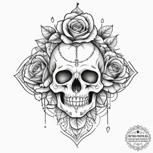 Tattoo sketch восточный узор, tattoo drawing... - эскиз тату (№1756717875_0, 01.09.2025 09:11) — tattoo-photo.ru