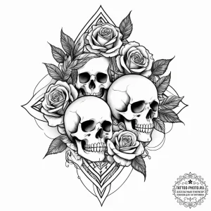 Tattoo sketch divine quest, tattoo flash shee... - эскиз тату (№1756718073_0, 01.09.2025 09:14) — tattoo-photo.ru