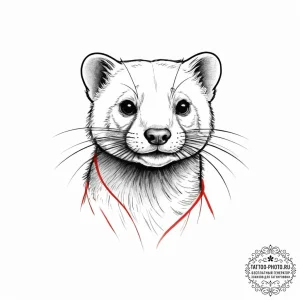 Tattoo sketch ferret, tattoo drawing outline,... - эскиз тату (№1756718681_0, 01.09.2025 09:24) — tattoo-photo.ru