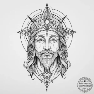 Tattoo sketch holy sage, artistic tattoo sket... - эскиз тату (№1756723234_0, 01.09.2025 10:40) — tattoo-photo.ru