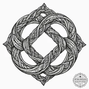 Tattoo sketch slavic knot with a circle, arti... - эскиз тату (№1756723428_0, 01.09.2025 10:43) — tattoo-photo.ru