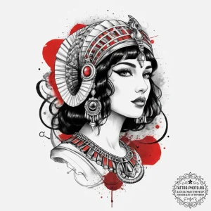 Tattoo sketch cleopatra with a serpent, conce... - эскиз тату (№1756724019_0, 01.09.2025 10:53) — tattoo-photo.ru