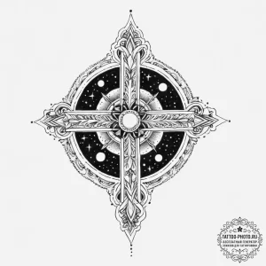 Tattoo sketch cosmic representation, tattoo f... - эскиз тату (№1756725013_0, 01.09.2025 11:10) — tattoo-photo.ru