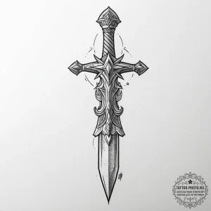 Tattoo sketch realistic кинжал, tattoo sketch... - эскиз тату (№1756726402_0, 01.09.2025 11:33) — tattoo-photo.ru