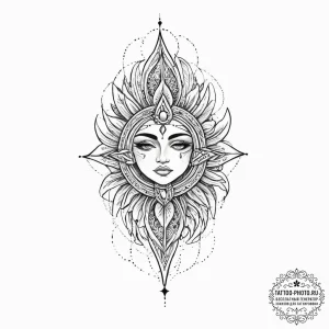 Tattoo sketch blessed abyss, tattoo line art,... - эскиз тату (№1756727603_0, 01.09.2025 11:53) — tattoo-photo.ru