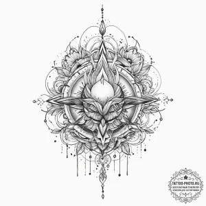 Tattoo sketch spiritual scene, tattoo sketch... - эскиз тату (№1756762614_0, 01.09.2025 21:36) — tattoo-photo.ru