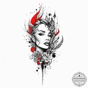 Tattoo sketch copy, artistic tattoo sketch, t... - эскиз тату (№1756764043_0, 01.09.2025 22:00) — tattoo-photo.ru