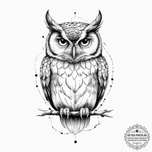 Tattoo sketch watercolor сова, ink illustrati... - эскиз тату (№1756768029_0, 01.09.2025 23:07) — tattoo-photo.ru