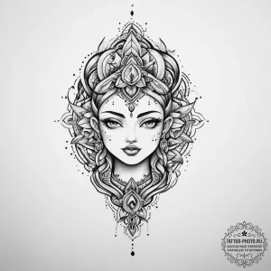 Tattoo sketch divine existence, concept art f... - эскиз тату (№1756768430_0, 01.09.2025 23:13) — tattoo-photo.ru