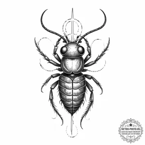 Tattoo sketch springtail, artistic tattoo ske... - эскиз тату (№1756769018_0, 01.09.2025 23:23) — tattoo-photo.ru