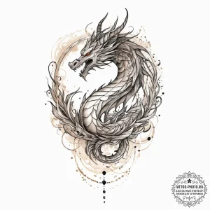 Tattoo sketch tribal дракон, tattoo drawing o... - эскиз тату (№1756769424_0, 01.09.2025 23:30) — tattoo-photo.ru