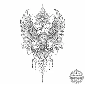 Tattoo sketch slavic embroidery pattern with... - эскиз тату (№1756769823_0, 01.09.2025 23:37) — tattoo-photo.ru