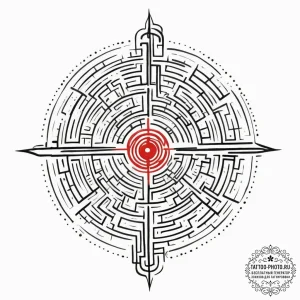 Tattoo sketch labyrinth, concept art for tatt... - эскиз тату (№1756771599_0, 02.09.2025 00:06) — tattoo-photo.ru