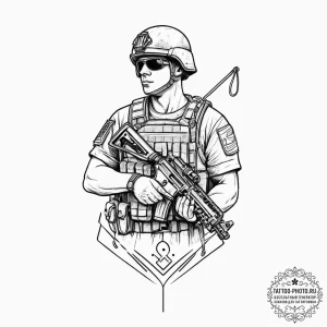 Tattoo sketch soldier with a world, tattoo dr... - эскиз тату (№1756773183_0, 02.09.2025 00:33) — tattoo-photo.ru