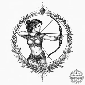 Tattoo sketch sagittarius archer, ink illustr... - эскиз тату (№1756781812_0, 02.09.2025 02:56) — tattoo-photo.ru