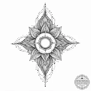 Tattoo sketch blessed creation, ink illustrat... - эскиз тату (№1756782405_0, 02.09.2025 03:06) — tattoo-photo.ru