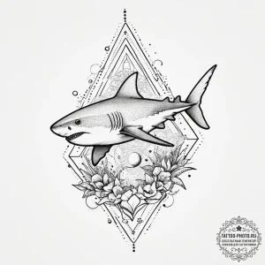 Tattoo sketch puns a shark that says "i'm a s... - эскиз тату (№1756783006_0, 02.09.2025 03:16) — tattoo-photo.ru