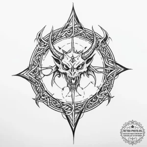 Tattoo sketch demonic sigil - эскиз тату (№1756788567_0, 02.09.2025 04:49) — tattoo-photo.ru