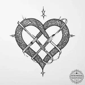 Tattoo sketch infinity symbol with a heart, i... - эскиз тату (№1756790363_0, 02.09.2025 05:19) — tattoo-photo.ru