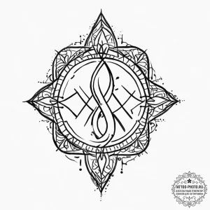 Tattoo sketch hieroglyphic symbol for "fate"... - эскиз тату (№1756794757_0, 02.09.2025 06:32) — tattoo-photo.ru