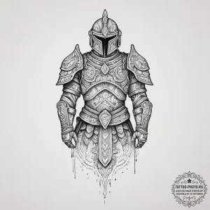 Tattoo sketch spiritual armor, concept art fo... - эскиз тату (№1756799336_0, 02.09.2025 07:48) — tattoo-photo.ru