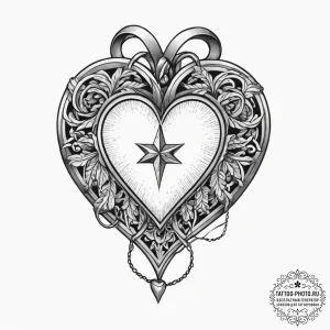 Tattoo sketch heart locket, artistic tattoo s... - эскиз тату (№1756800725_0, 02.09.2025 08:12) — tattoo-photo.ru