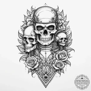 Tattoo sketch soldier with a robot, tattoo sk... - эскиз тату (№1756803874_0, 02.09.2025 09:04) — tattoo-photo.ru