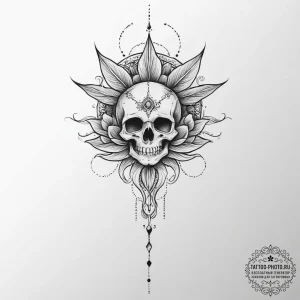Tattoo sketch death, tattoo line art, on a cl... - эскиз тату (№1756804695_0, 02.09.2025 09:18) — tattoo-photo.ru