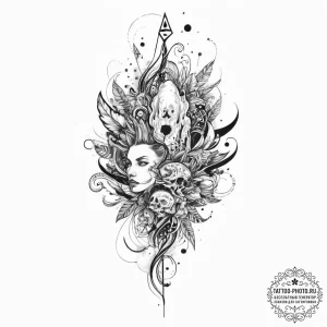 Tattoo sketch map, concept art for tattoo, bl... - эскиз тату (№1756805693_0, 02.09.2025 09:34) — tattoo-photo.ru