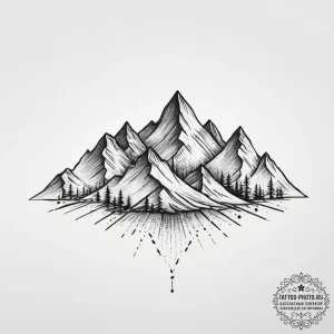 Tattoo sketch mountain, artistic tattoo sketc... - эскиз тату (№1756806289_0, 02.09.2025 09:44) — tattoo-photo.ru
