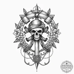Tattoo sketch ranger bow, concept art for tat... - эскиз тату (№1756886144_0, 03.09.2025 07:55) — tattoo-photo.ru