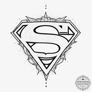 Tattoo sketch justice league unlimited logo,... - эскиз тату (№1756888500_0, 03.09.2025 08:35) — tattoo-photo.ru