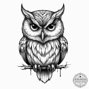 Tattoo sketch owl tattoo, artistic tattoo ske... - эскиз тату (№1756889308_0, 03.09.2025 08:48) — tattoo-photo.ru