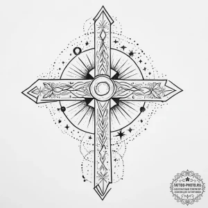 Tattoo sketch cosmic scene, concept art for t... - эскиз тату (№1756892269_0, 03.09.2025 09:37) — tattoo-photo.ru