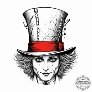 Tattoo sketch the mad hatter hat, tattoo sket... - эскиз тату (№1756895007_0, 03.09.2025 10:23) — tattoo-photo.ru