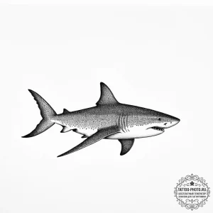 Tattoo sketch saw shark, tattoo line art, dot... - эскиз тату (№1756896772_0, 03.09.2025 10:52) — tattoo-photo.ru