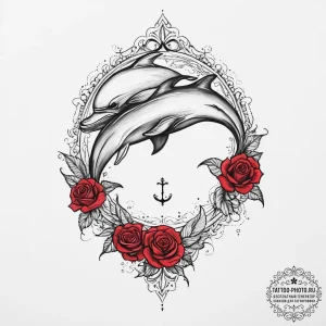Tattoo sketch дельфин, tattoo sketch design,... - эскиз тату (№1756898919_0, 03.09.2025 11:28) — tattoo-photo.ru