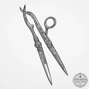 Tattoo sketch hands with a scissors, artistic... - эскиз тату (№1756899114_0, 03.09.2025 11:31) — tattoo-photo.ru